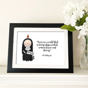 Hildegarde Of Bingen Quote Print I Am But A Feather On The Etsy