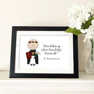 St. Thomas Aquinas Quote / Catholic nursery decor / Catholic Printable / Baptism, First Communion, Confirmation gift / Prayer