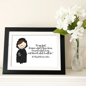 Santa Isabel Ann Seton Cita Católica Imprimible - descarga digital Regalo de bautismo, Regalo de primera comunión, Regalo de confirmación, Decoración de guardería