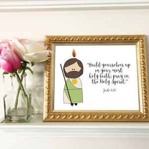 St. Jude Thaddeus Catholic Printable, Catholic Quote, Catholic Print, Baptism gift digital download Confirmation gift First Communion