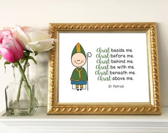 St. Patrick Zitat - Irish Blessing - katholisches Zitat - St. Patrick's Day Dekor - katholisches Printable - digitaler Download