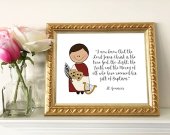 St. Genesius Quote / Catholic nursery decor / Catholic Printable / Baptism, First Communion, Confirmation gift / Prayer