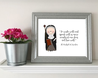 St. Bridget of Sweden Quote / Catholic nursery decor / Catholic Printable / Baptism, First Communion, Confirmation gift / Prayer