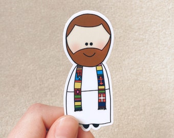 Bl. Stanley Rother Vinyl Sticker / Catholic / Baptism, First Communion, Confirmation gift / Vinyl Stickers / Catholic Water Bottle Sticker