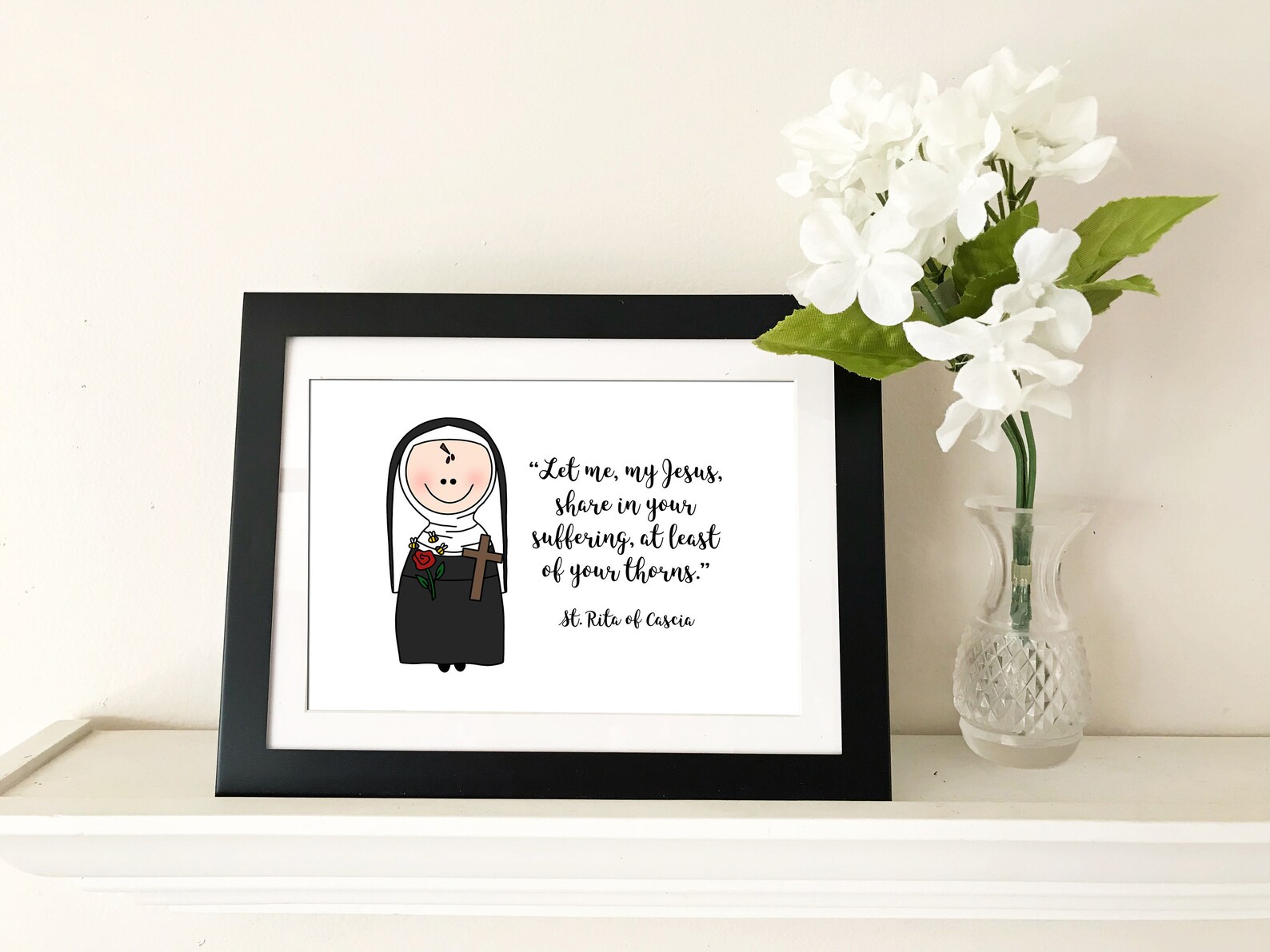 St. Rita of Cascia / Catholic Printable / Catholic Quote / Etsy