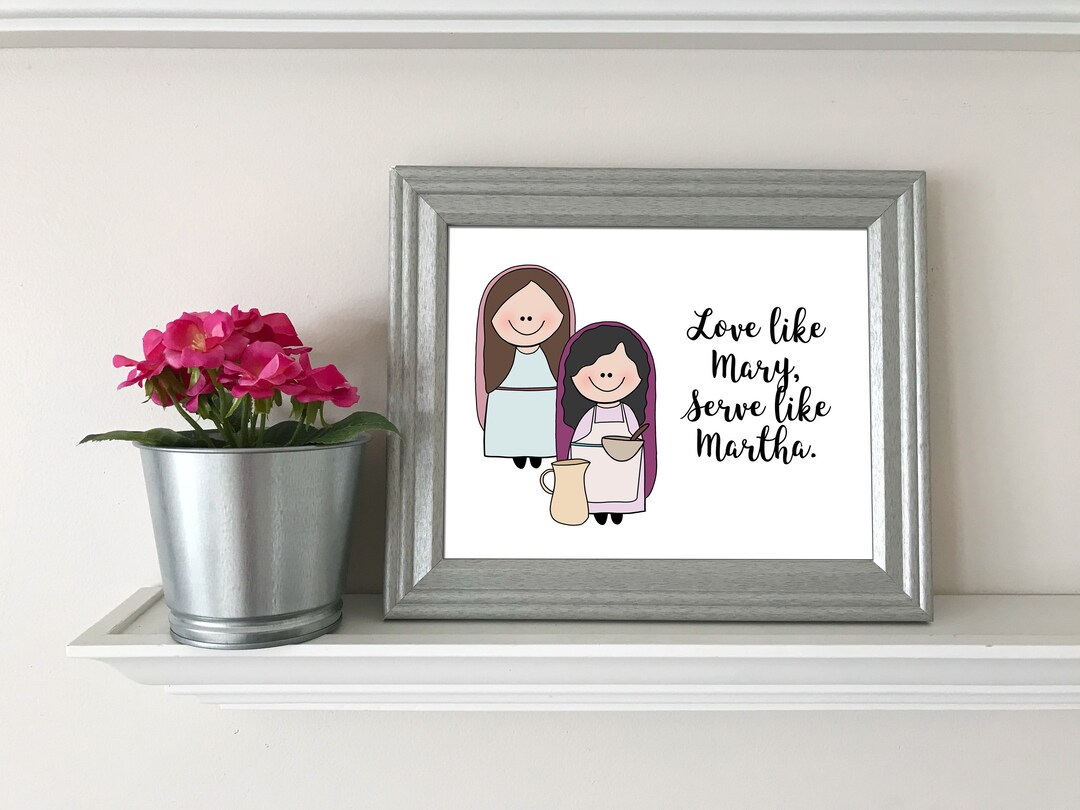 Mary and Martha Catholic Print / Catholic Printable / Digital Download ...