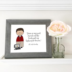 St. Carlo Acutis Quote / Catholic nursery decor / Catholic Printable / Baptism, First Communion, Confirmation gift / Prayer