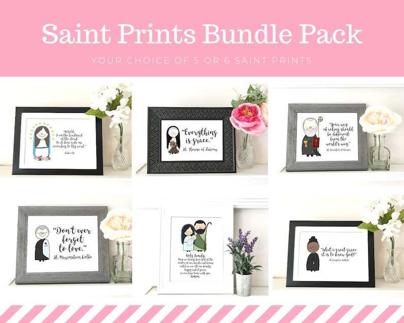 Saint Quotes Bundle Pack / Glory Be Prints / Catholic Wall Art / Digital Download / Digital Prints image 1