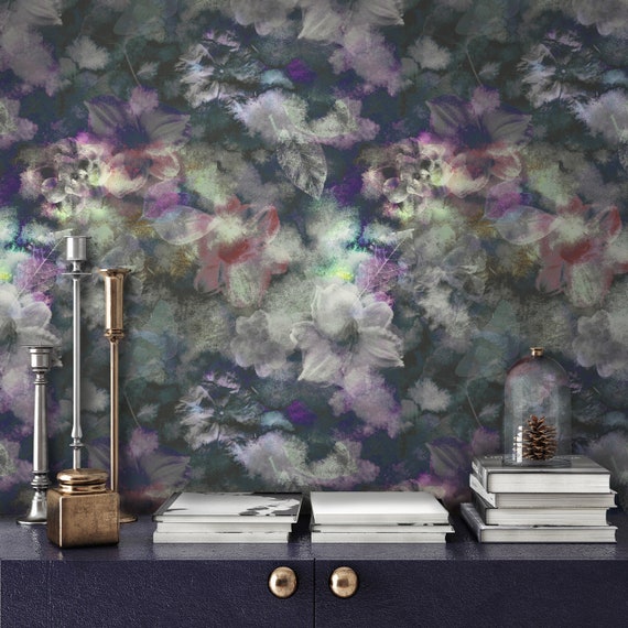 Moody Floral Peel And Stick Wallpaper