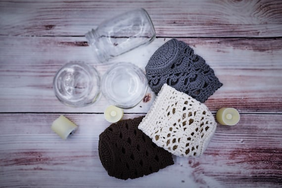 Set Of 3 Mason Jar Decor Washable Covers Mason Jar Lights Etsy