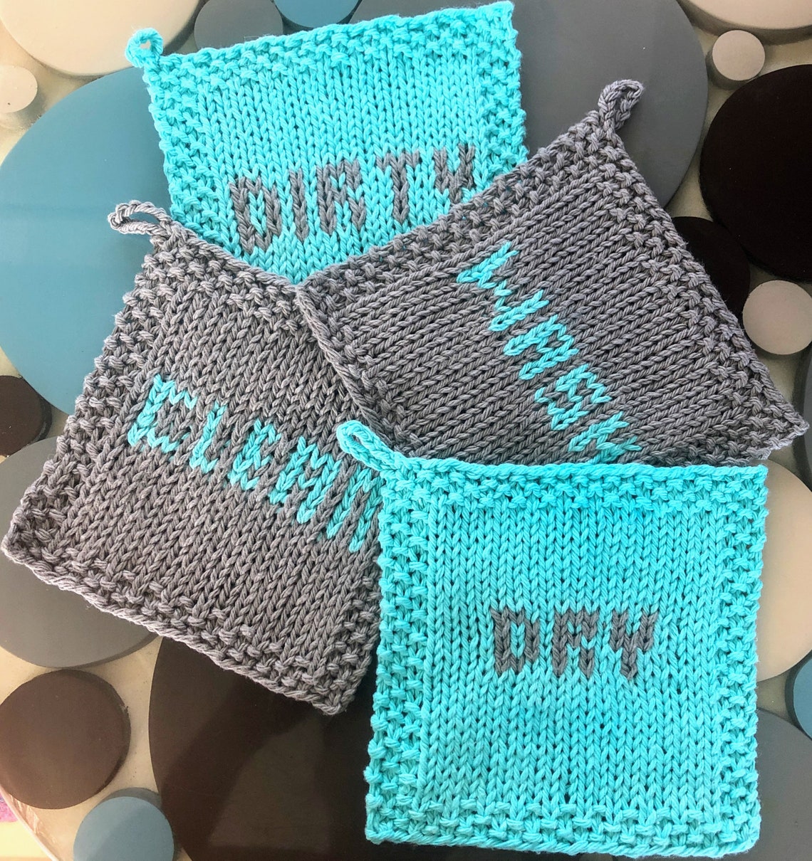 Dishcloth Knitting Pattern, HEART Dish Towel, Knitting Pattern, Dish