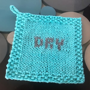 Dishcloth Knitting Pattern, DRY Dish Towel Knitting Pattern, Dishcloth pdf, Knitted Washcloth, Easy Dishcloth Pattern, Make a Charm Blanket!