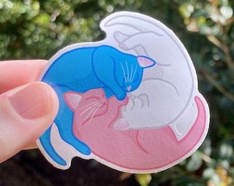 Three Kittens Vinyl Sticker (Trans)