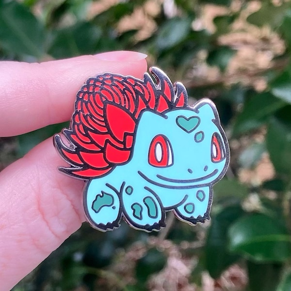 Bulbasaur australiano con flor de Waratah - Pin de esmalte duro