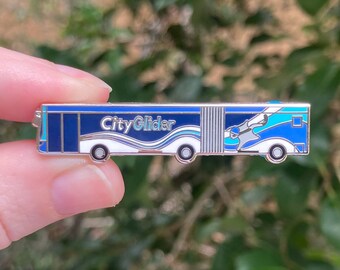 Blue CityGlider Bus - Hard Enamel Pin