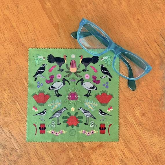 Aussie Birds and Flowers Microfibre Cloth