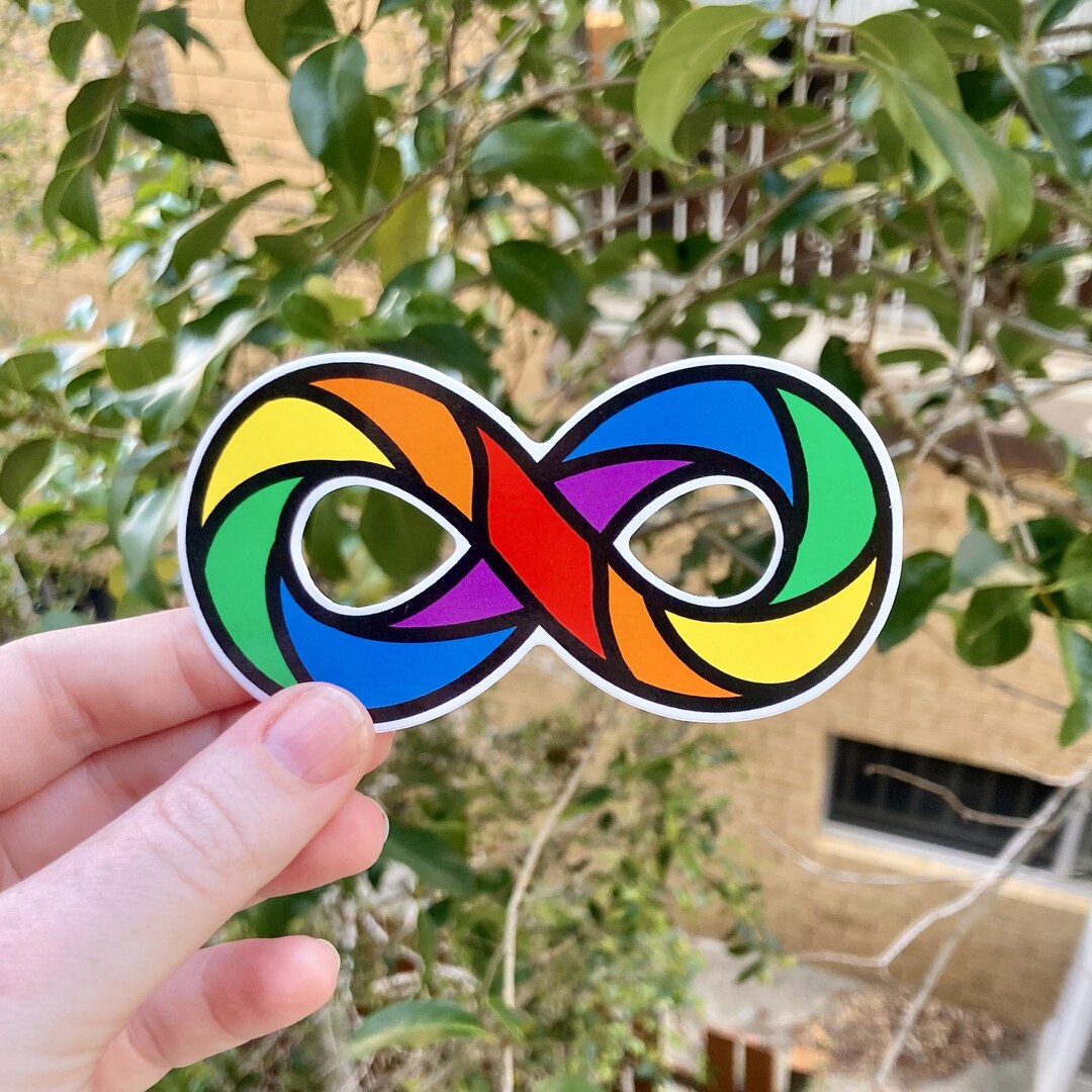 Autism Infinite Rainbow Vinyl Sticker - Etsy