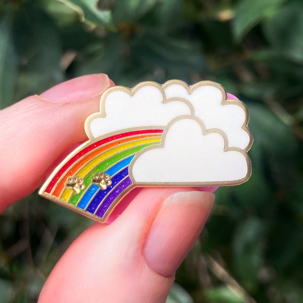 Rainbow Bridge - Pet Memorial - 30mm harde emaille pin