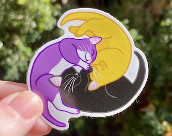 Three Kittens Vinyl Sticker (Nonbinary)