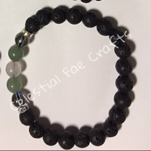 Crystal and Lava Bead bracelets