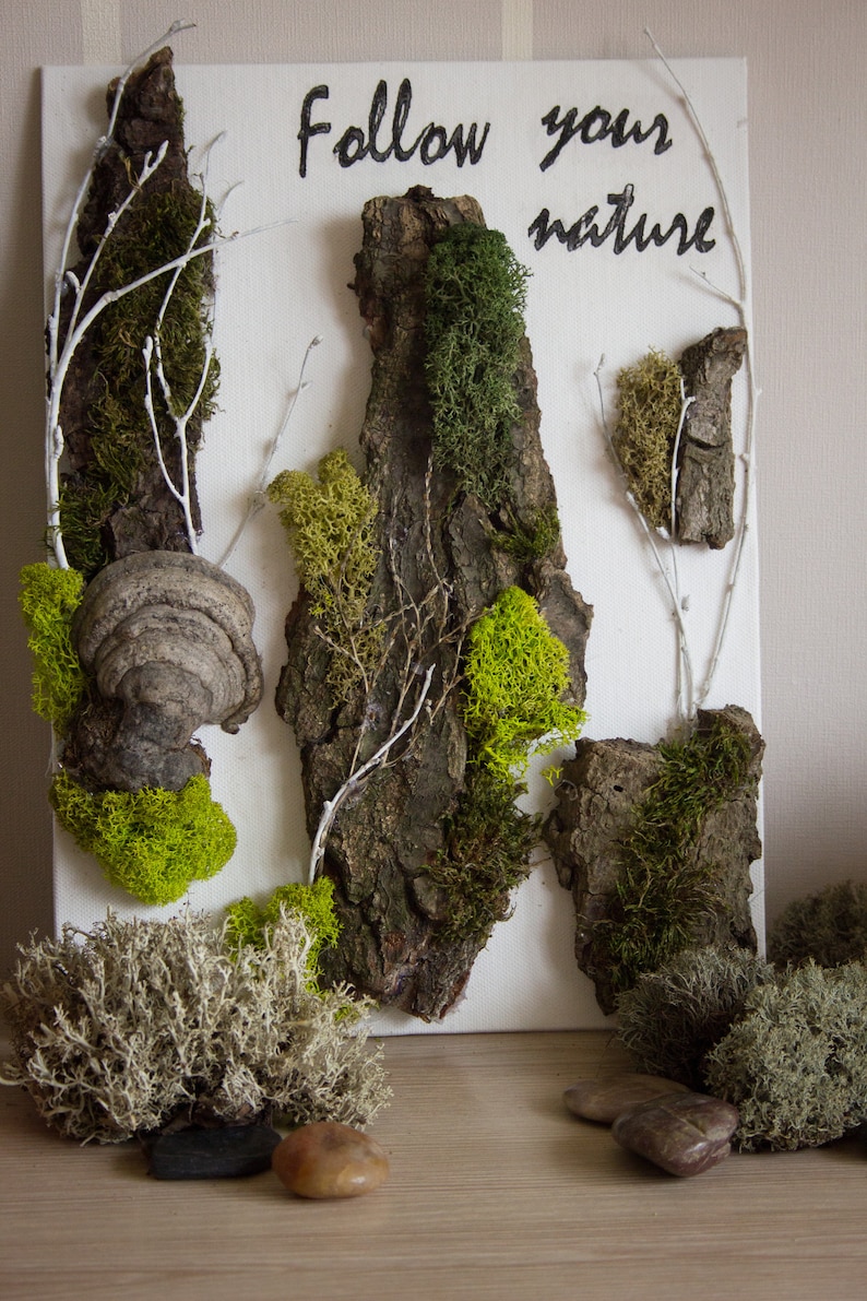 Preserved Moss Wall Art Green Wall Art Plant Painting Etsy