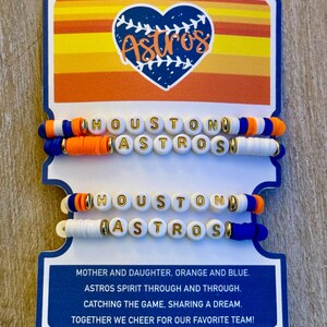 Matching Astros Heishi Bracelet Set