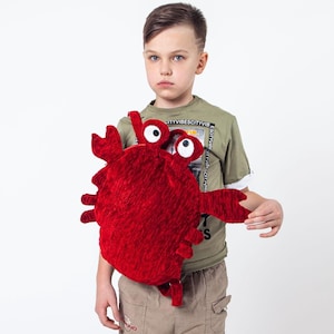 Toddler backpack sewing pattern Crab kids backpack pattern Kindergarten rucksack