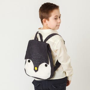 Patrón de costura de mochila de pingüino en PDF: Mochila para niño con instrucciones fotográficas