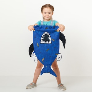 Hai Rucksack Schnittmuster, Fisch Kordelrucksack Nähanleitung pdf