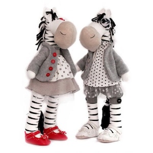 Zebra rag doll pattern pdf, Sewing doll zebra step by step instruction