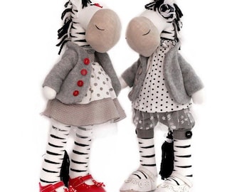 Zebra rag doll pattern pdf, Sewing doll zebra step by step instruction