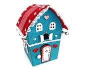 Handmade Christmas village House noel decoration Putz house