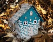 Putz house Homemade christmas village Winter wonderland decorations