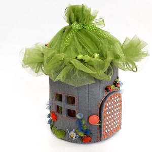 Felt fairy house pattern fabric doll house sewing pattern PDF fairy cottage