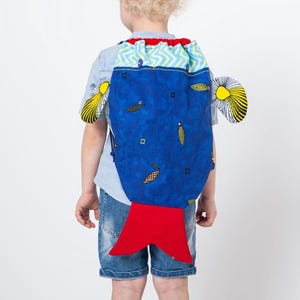 Fisch Kordelzug Rucksack Schnittmuster: Kinder-Rucksack (PDF Pattern