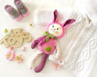 Coniglietto di peluche coniglio di peluche Coniglietto personalizzato Bambola coniglio animale giocattolo biologico per bambino