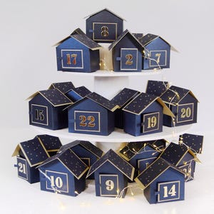 DIY Christmas Village Kit, Easy Craft for Festive Decor, DIY advent calendar box.