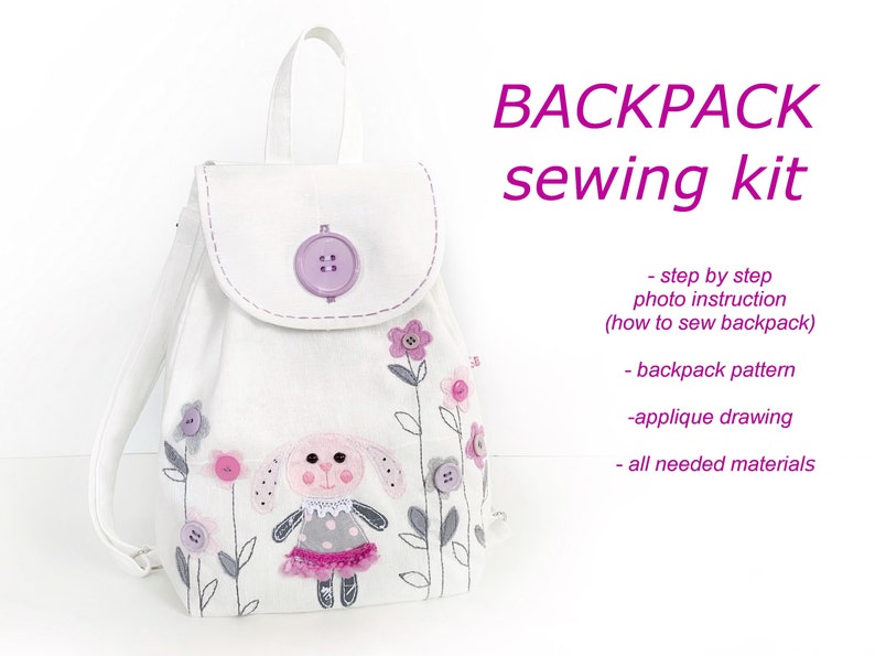 Mini Backpack sewing kit Toddler backpack DIY craft kit for Etsy