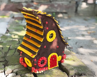 Halloween fairy house Sewing pattern Fabric doll house