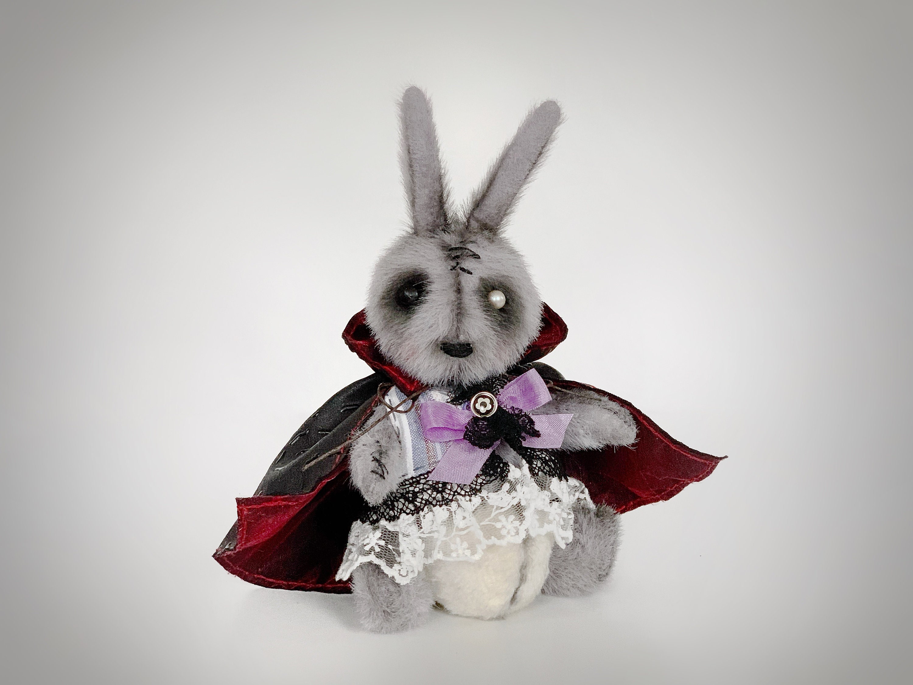 Нorror plush bunny Creepy cute plush rabbit Vampire creepy Etsy