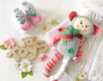Stuffed mouse plush toy Kawaii plush mouse doll Personalized stuffed animal