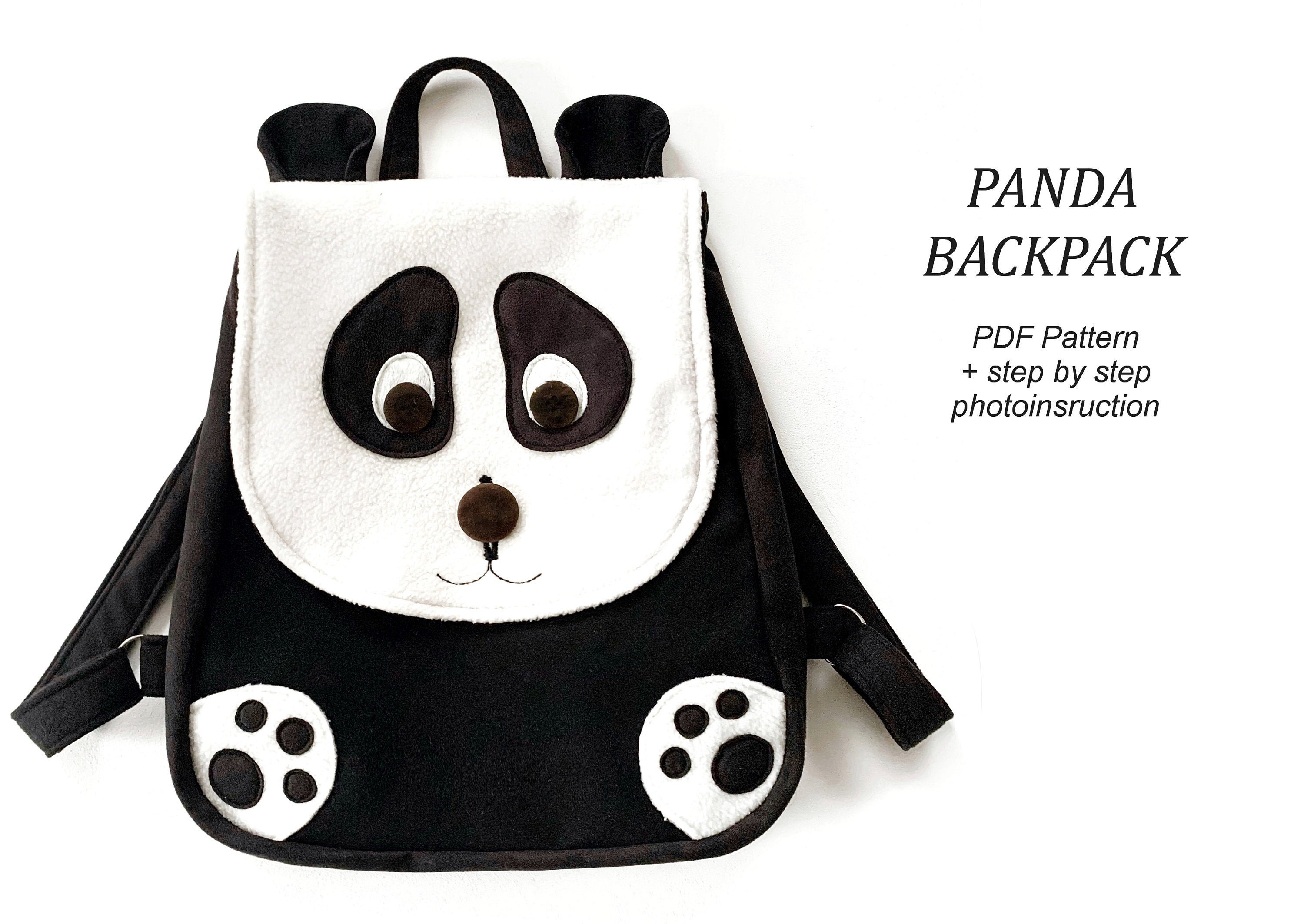 Panda Backpack Pattern Toddler Backpack Boy Sewing Pattern PDF Etsy