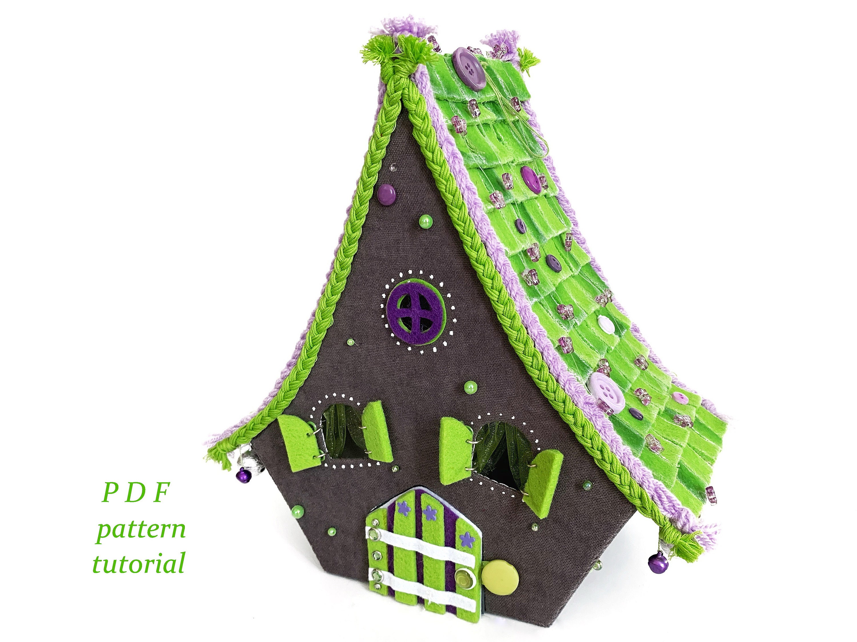 Fabric Doll House Pattern Felt Fairy House Sewing Pattern PDF Etsy