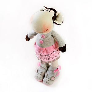 MONKEY PATTERN PDF,  Monkey doll tutorial pdf,  Fabric doll digital sewing pattern