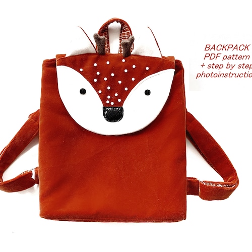 Toddler Backpack Sewing Pattern Fawn Kids Backpack Girl Etsy