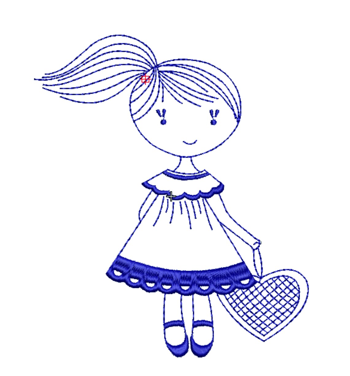 Baby Girl Machine Embroidery Designs for Girls Valentine Etsy