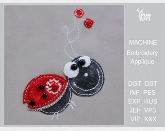 Ladybug embroidery design Ladybug applique Machine embroidery design - 4 Sizes