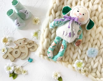 Stuffed lamb plush toy sheep Kawaii plush lamb doll Toddler boy gift