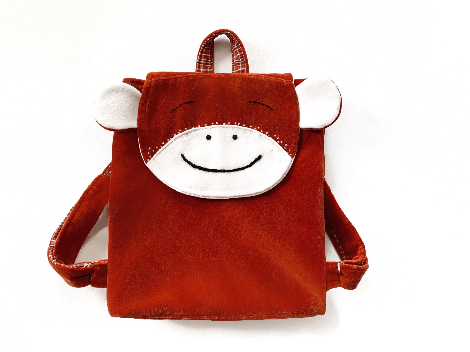 Kids Backpack Pattern Monkey Animal Backpack Sewing Pattern Etsy