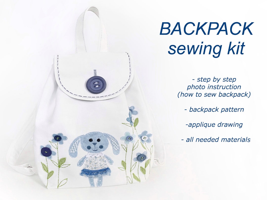 DIY Backpack Sewing Kit Mini Toddler Backpack Pattern Bunny Etsy